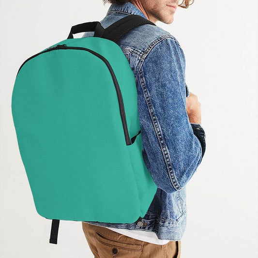 Medium Clear Blue-Green Waterproof Backpack (BG-CL-ME) - Man CloseUp
