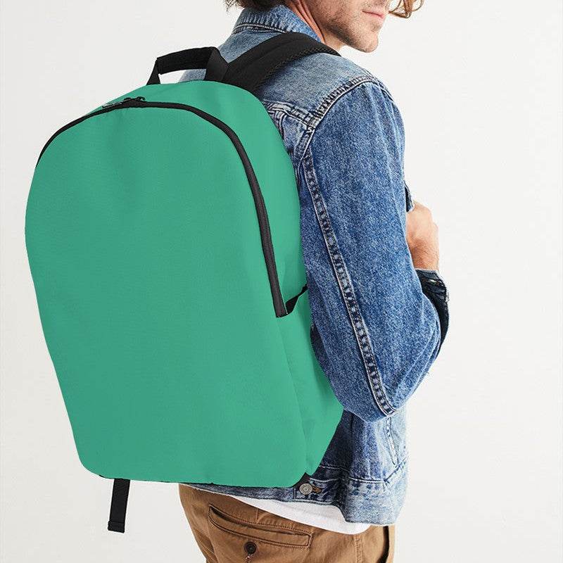Medium Clear Blue-Green Waterproof Backpack (BGG1-CL-ME) - Man CloseUp