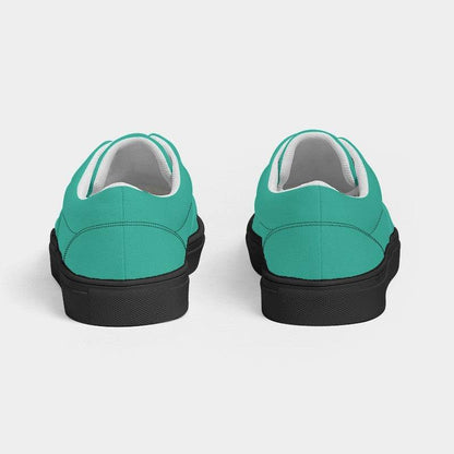 Medium Clear Blue-Green Women's Canvas Sneakers (BG-CL-ME) - Back