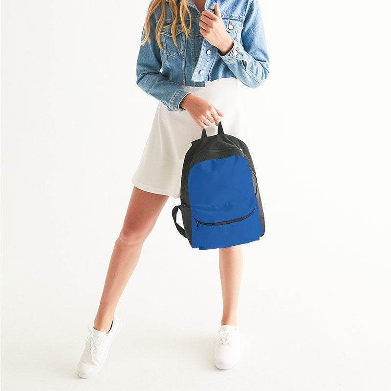 Medium Clear Blue Canvas Backpack (IB2-CL-ME) - Woman