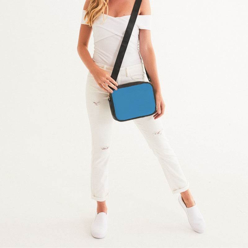 Medium Clear Blue Crossbody Bag (B-CL-ME) - Woman Front