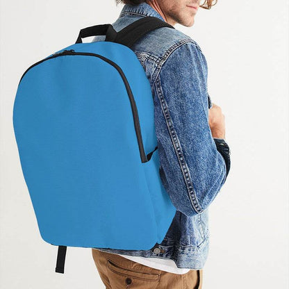 Medium Clear Blue Waterproof Backpack (B-CL-ME) - Man CloseUp
