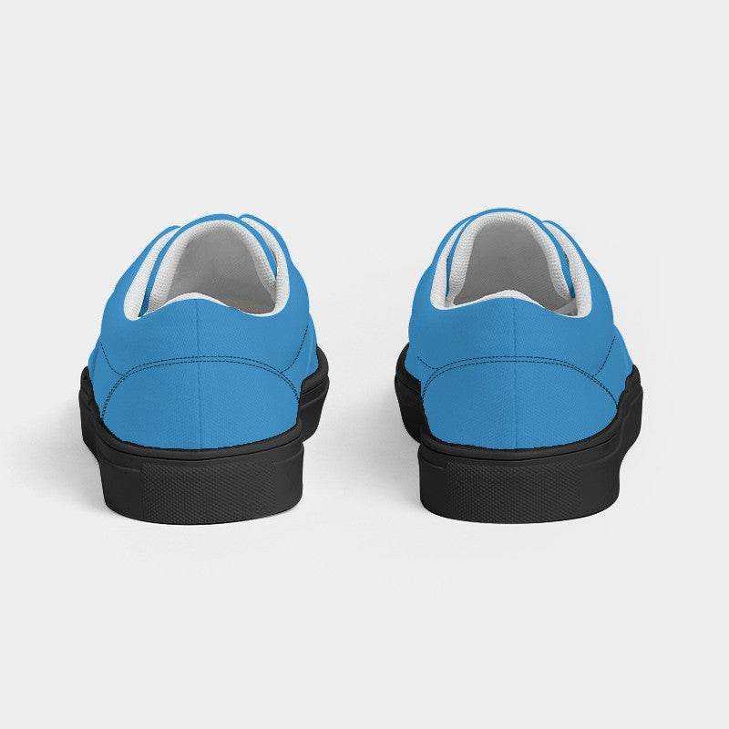 Medium Clear Blue Women's Canvas Sneakers (B-CL-ME) - Back