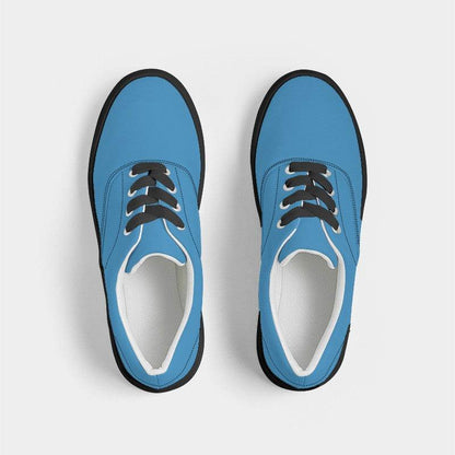 Medium Clear Blue Women's Canvas Sneakers (B-CL-ME) - Top