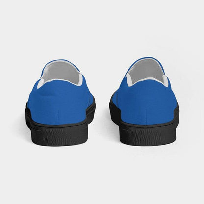 Medium Clear Blue Women's Slip-On Canvas Sneakers (IB2-CL-ME) - Back