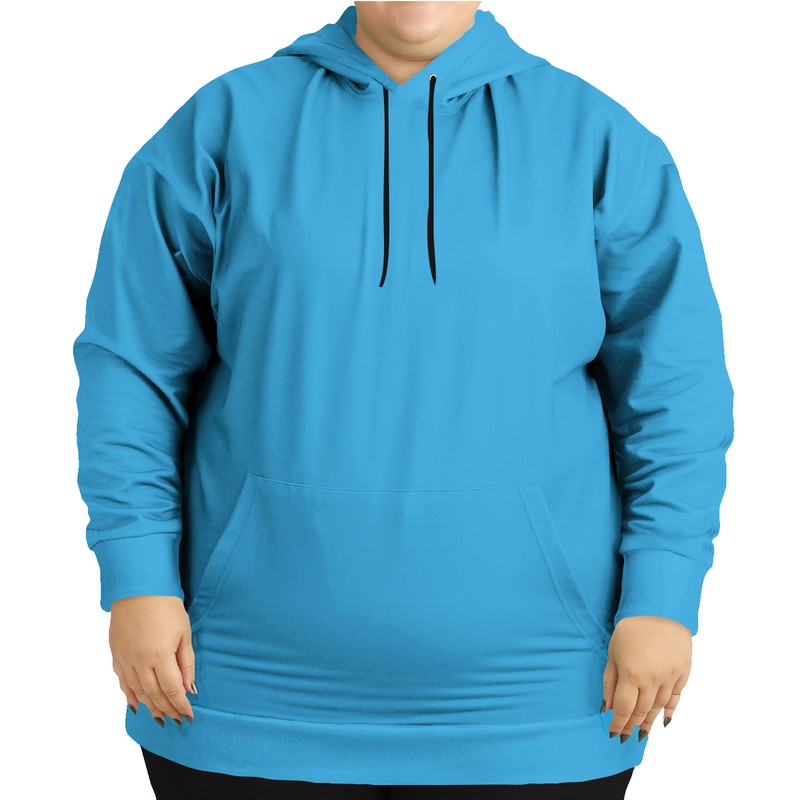 Medium Clear Cyan Hoodie PLUS (BC1-CL-ME) - Woman Front PLUS