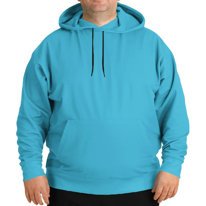 Medium Clear Cyan Hoodie PLUS (BC3-CL-ME) - Man Front PLUS