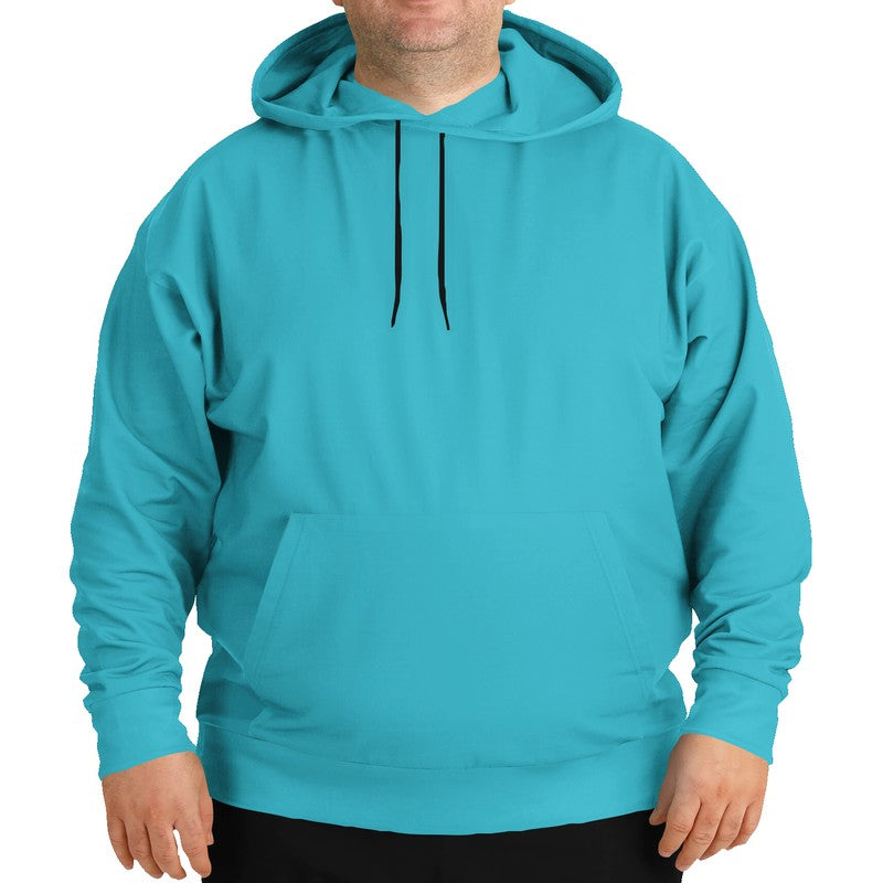 Medium Clear Cyan Hoodie PLUS (C-CL-ME) - Man Front PLUS