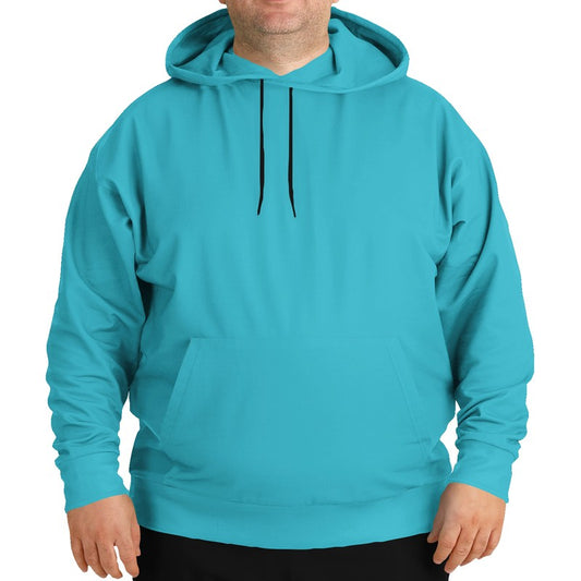 Medium Clear Cyan Hoodie PLUS (C-CL-ME) - Man Front PLUS