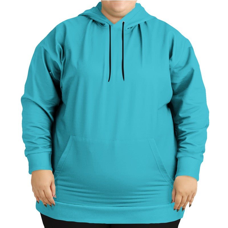 Medium Clear Cyan Hoodie PLUS (C-CL-ME) - Woman Front PLUS