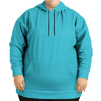 Medium Clear Cyan Hoodie PLUS (C-CL-ME) - Woman Front PLUS