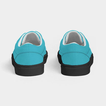 Medium Clear Cyan Men's Canvas Sneakers (C-CL-ME) - Back