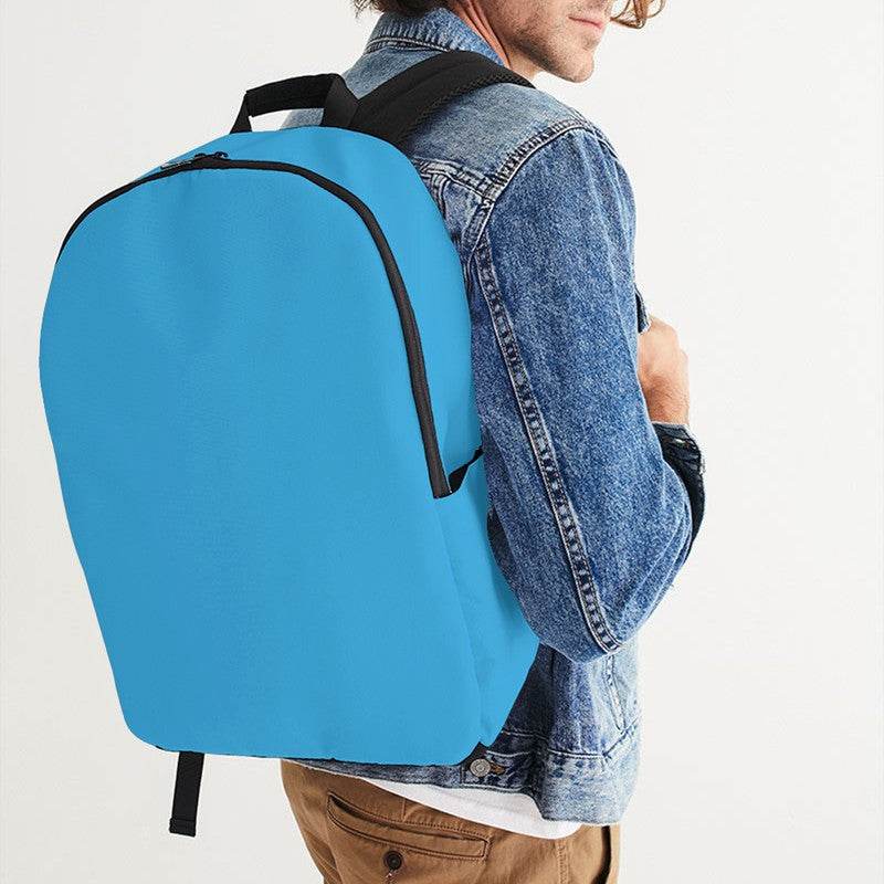 Medium Clear Cyan Waterproof Backpack (BC1-CL-ME) - Man CloseUp