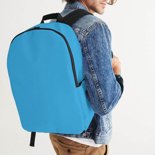 Medium Clear Cyan Waterproof Backpack (BC1-CL-ME) - Man CloseUp