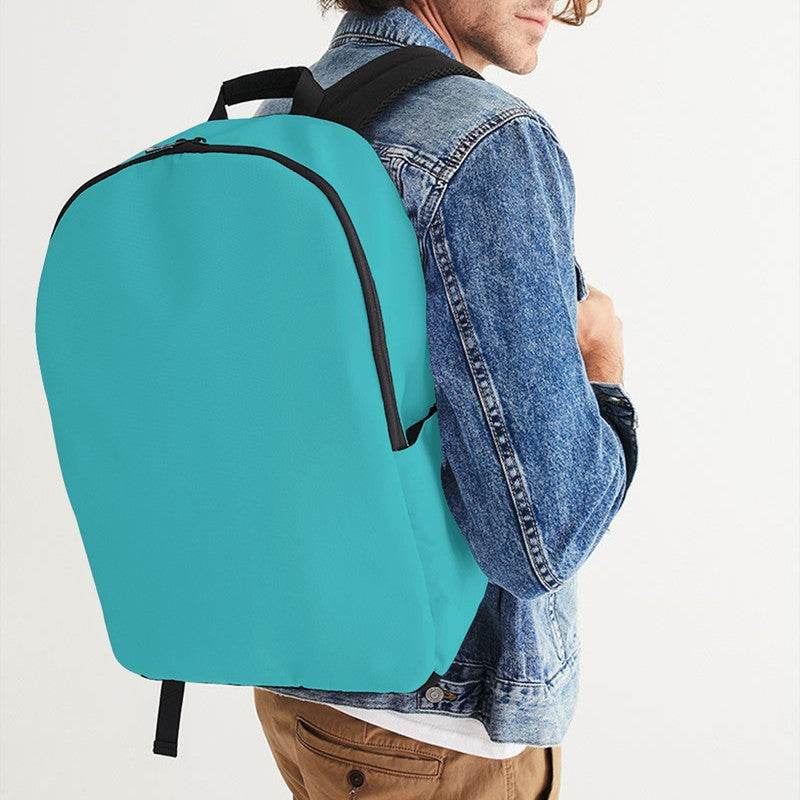 Medium Clear Cyan Waterproof Backpack (CBG1-CL-ME) - Man CloseUp