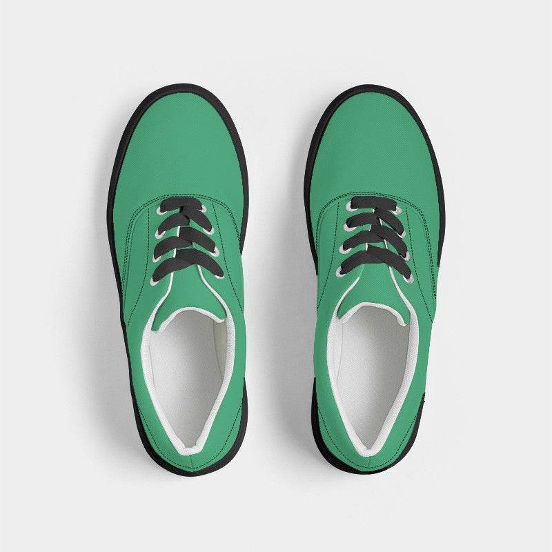 Medium Clear Green Men's Canvas Sneakers (BGG3-CL-ME) - Top
