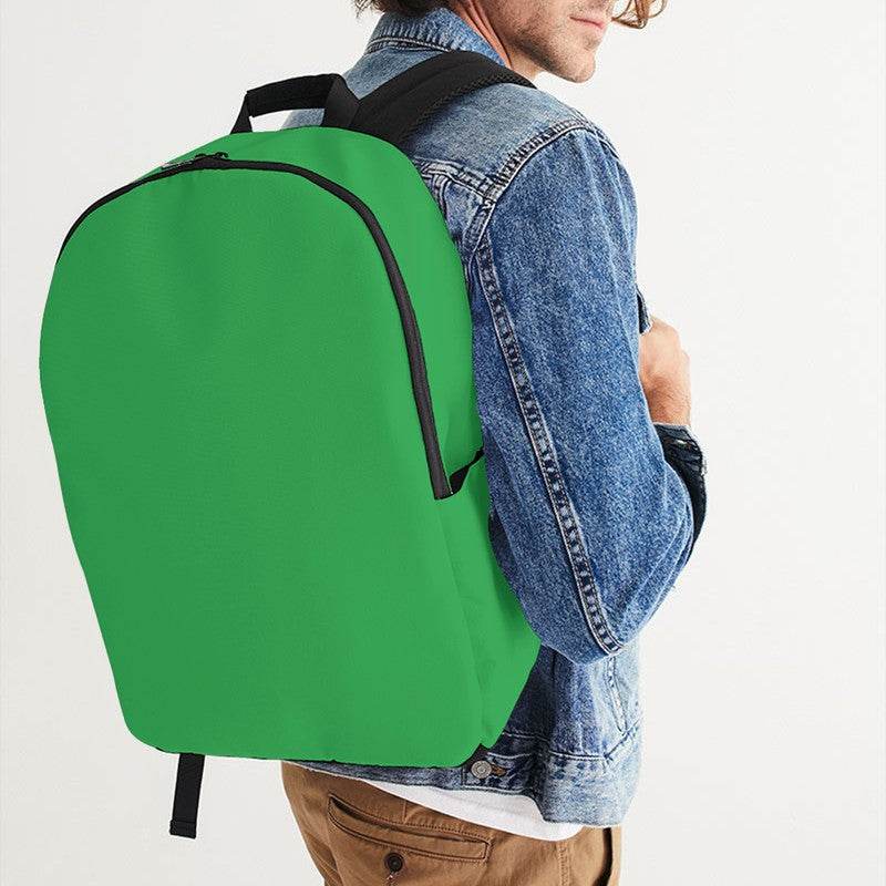 Medium Clear Green Waterproof Backpack (G-CL-ME) - Man CloseUp