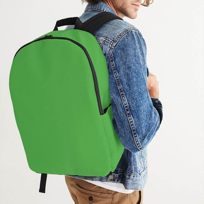 Medium Clear Green Waterproof Backpack (GL1-CL-ME) - Man CloseUp