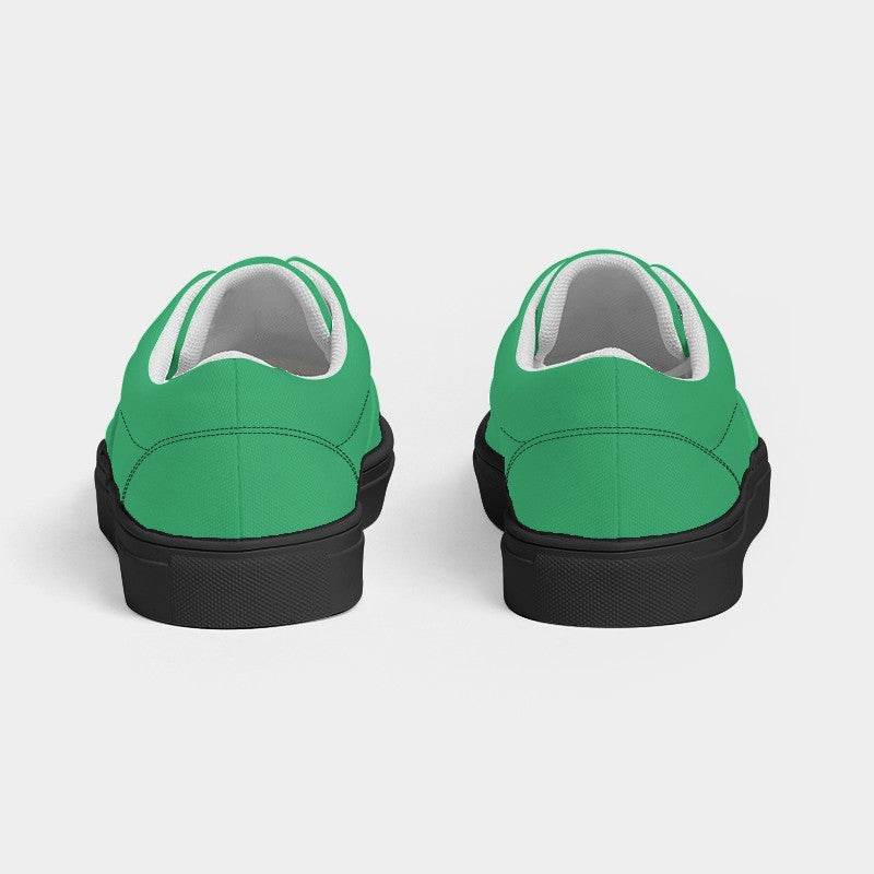 Medium Clear Green Women's Canvas Sneakers (BGG3-CL-ME) - Back