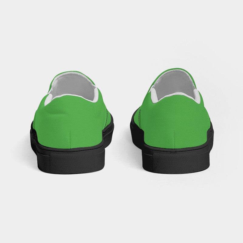 Medium Clear Green Women's Slip-On Canvas Sneakers (GL1-CL-ME) - Back