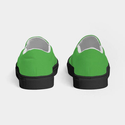 Medium Clear Green Women's Slip-On Canvas Sneakers (GL1-CL-ME) - Back