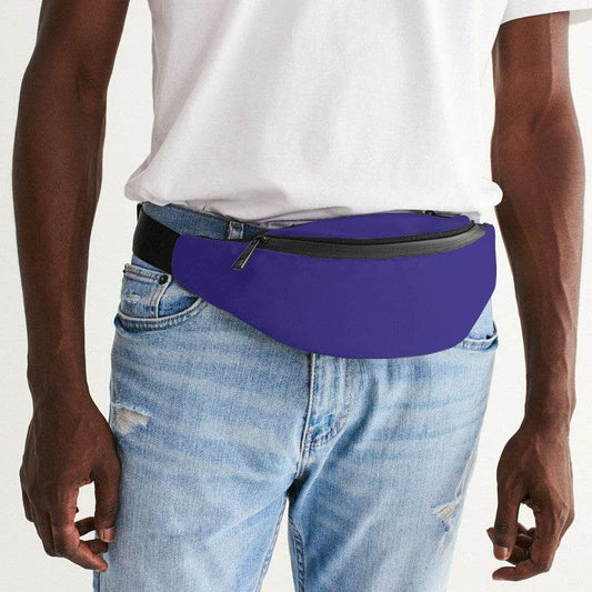 Medium Clear Indigo Belt Bag (PUI2-CL-ME) - Man Front CloseUp