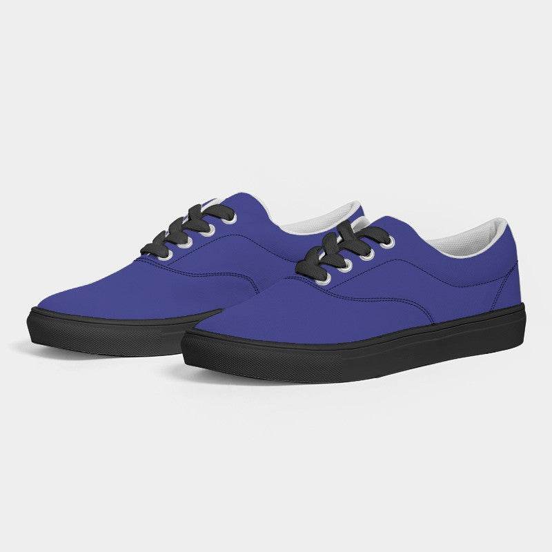Medium Clear Indigo Men's Canvas Sneakers (PUI3-CL-ME) - Side 3