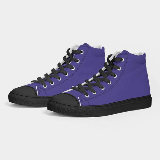 Medium Clear Indigo Men's High-Top Canvas Sneakers (PUI2-CL-ME) - Side 3