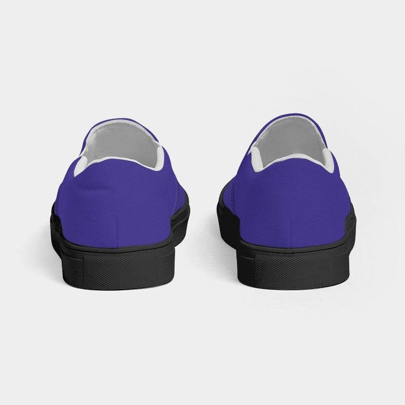 Medium Clear Indigo Men's Slip-On Canvas Sneakers (PUI2-CL-ME) - Back