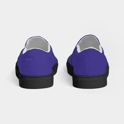 Medium Clear Indigo Men's Slip-On Canvas Sneakers (PUI2-CL-ME) - Back