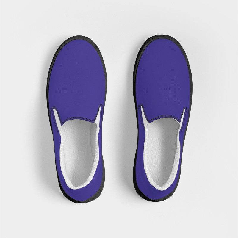 Medium Clear Indigo Men's Slip-On Canvas Sneakers (PUI2-CL-ME) - Top