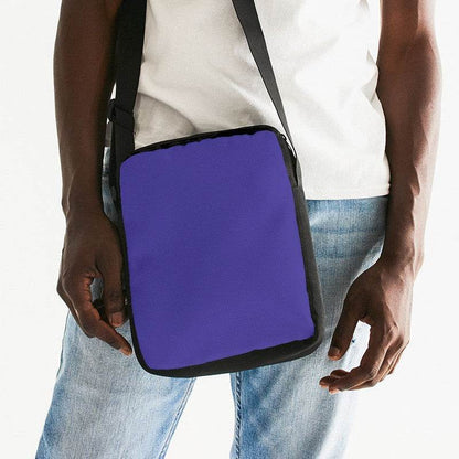 Medium Clear Indigo Messenger Pouch (PUI2-CL-ME) - Man Front CloseUp