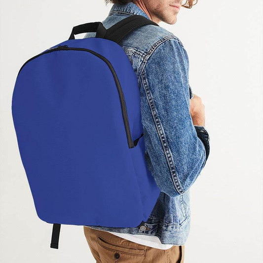 Medium Clear Indigo Waterproof Backpack (I-CL-ME) - Man CloseUp