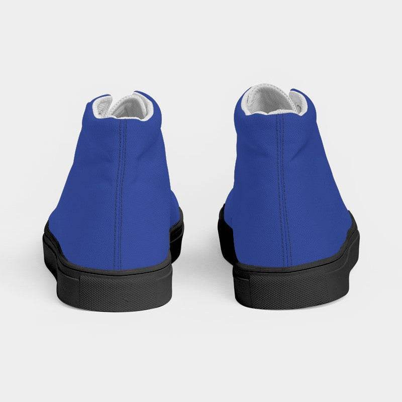 Medium Clear Indigo Women's High-Top Canvas Sneakers (I-CL-ME) - Back
