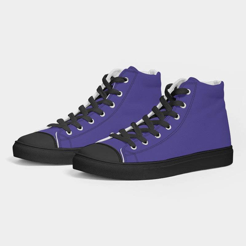 Medium Clear Indigo Women's High-Top Canvas Sneakers (PUI2-CL-ME) - Side 3