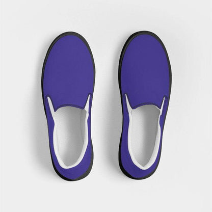 Medium Clear Indigo Women's Slip-On Canvas Sneakers (PUI2-CL-ME) - Top