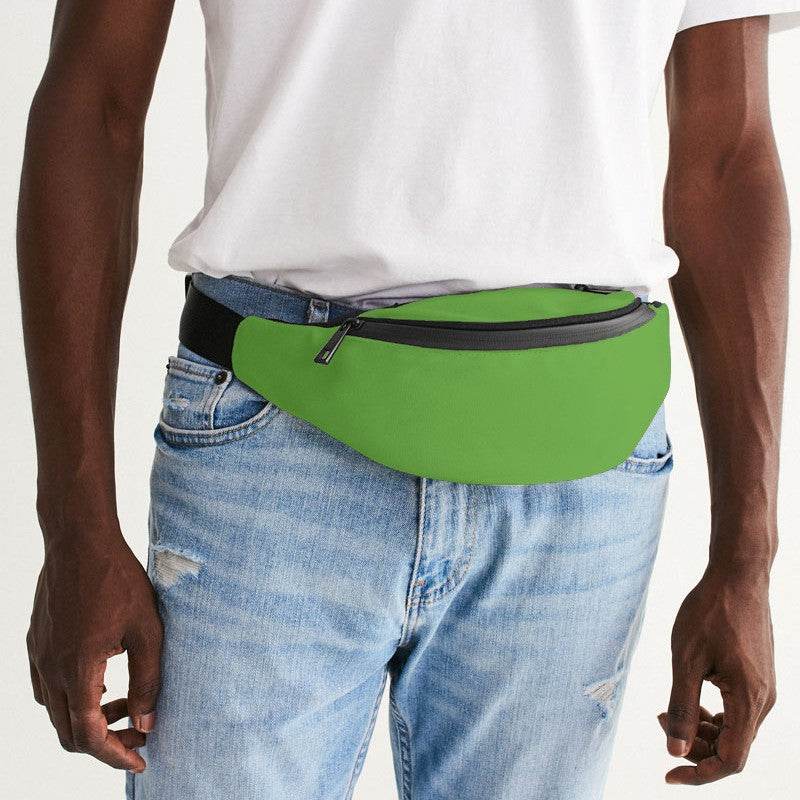 Medium Clear Lime Belt Bag (GL2-CL-ME) - Man Front CloseUp
