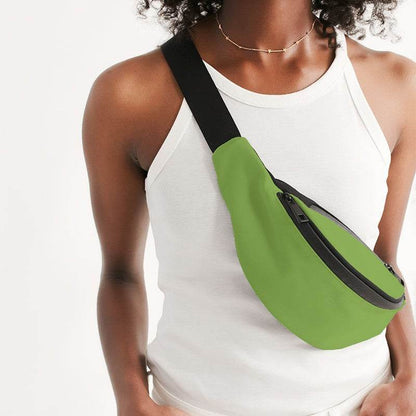 Medium Clear Lime Belt Bag (GL3-CL-ME) - Woman Front CloseUp