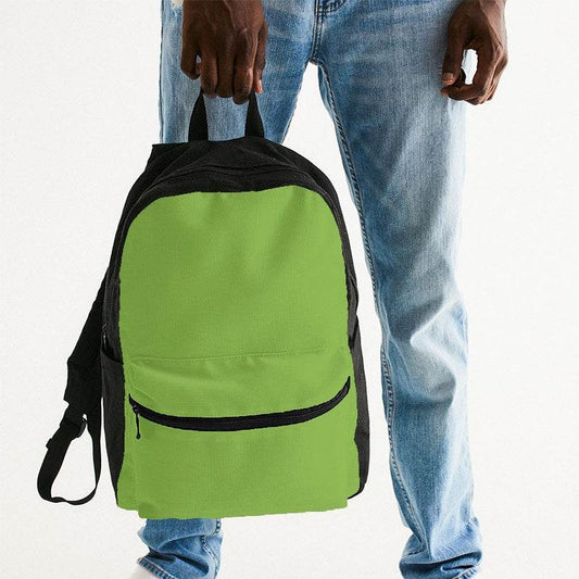 Medium Clear Lime Canvas Backpack (GL3-CL-ME) - Man Holding