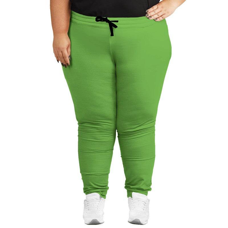 Medium Clear Lime Joggers PLUS (GL2-CL-ME) - Woman Front PLUS