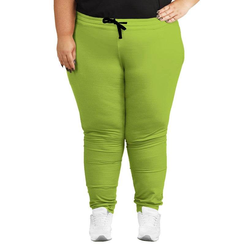Medium Clear Lime Joggers PLUS (L-CL-ME) - Woman Front PLUS