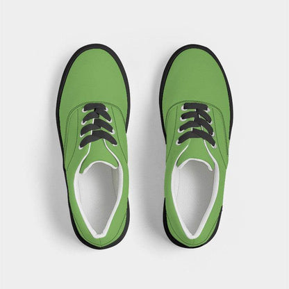 Medium Clear Lime Men's Canvas Sneakers (GL2-CL-ME) - Top