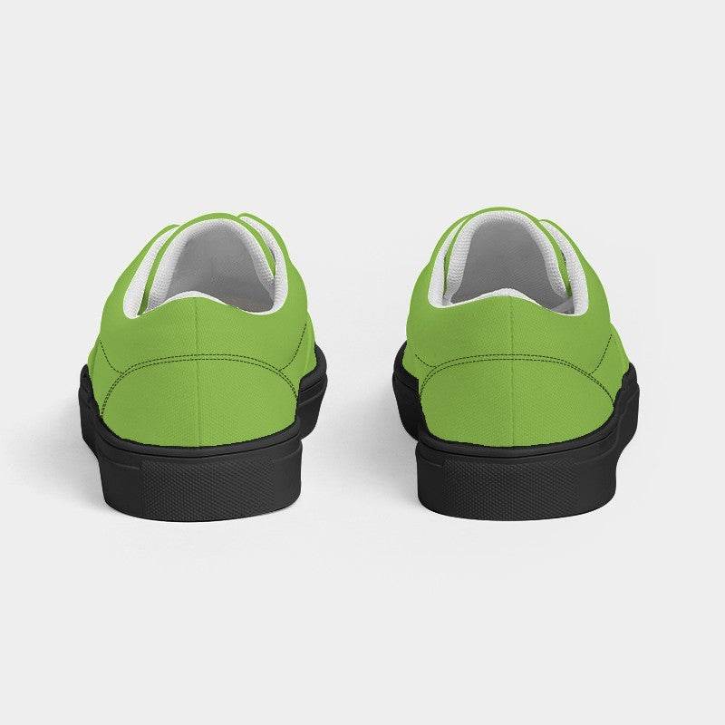 Medium Clear Lime Men's Canvas Sneakers (GL3-CL-ME) - Back