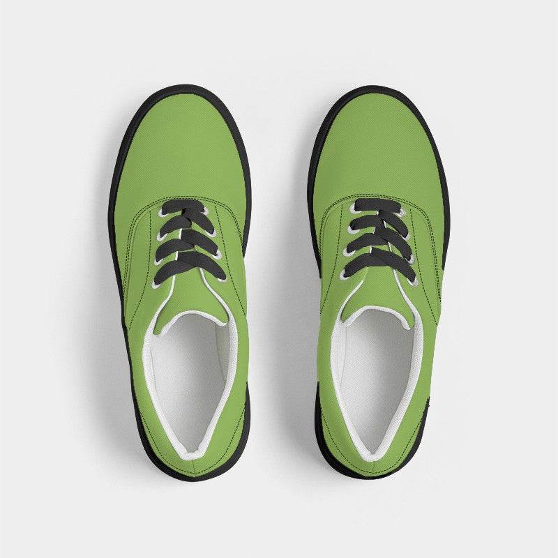 Medium Clear Lime Men's Canvas Sneakers (GL3-CL-ME) - Top