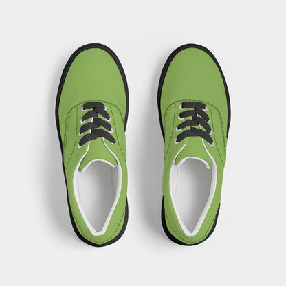 Medium Clear Lime Men's Canvas Sneakers (GL3-CL-ME) - Top