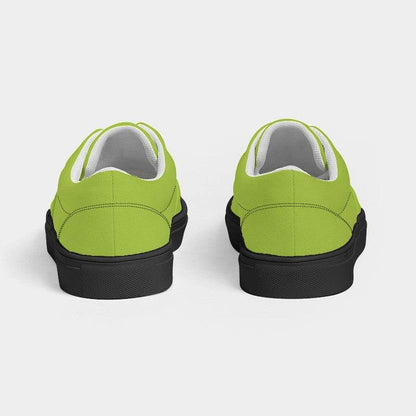 Medium Clear Lime Men's Canvas Sneakers (L-CL-ME) - Back