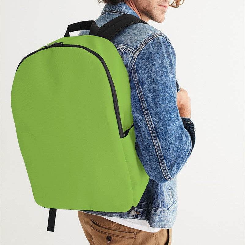 Medium Clear Lime Waterproof Backpack (GL3-CL-ME) - Man CloseUp