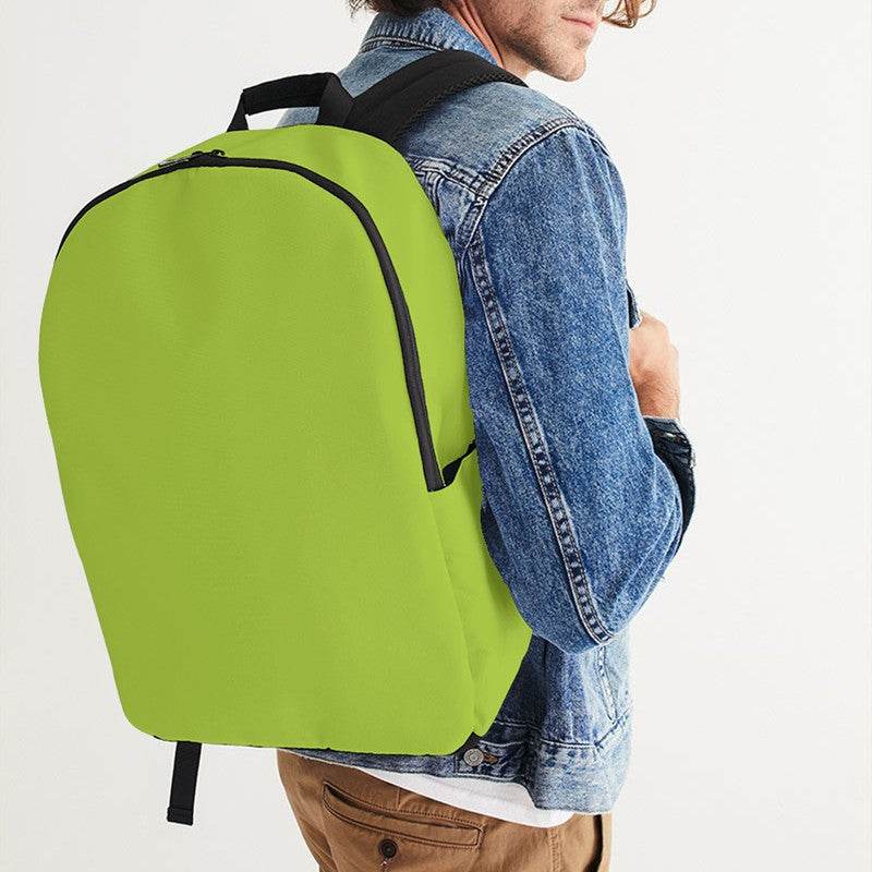 Medium Clear Lime Waterproof Backpack (L-CL-ME) - Man CloseUp