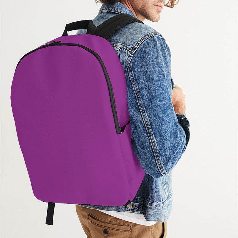 Medium Clear Magenta Waterproof Backpack (M-CL-ME) - Man CloseUp