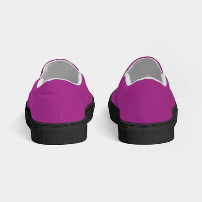 Medium Clear Magenta Women's Slip-On Canvas Sneakers (PIM3-CL-ME) - Back